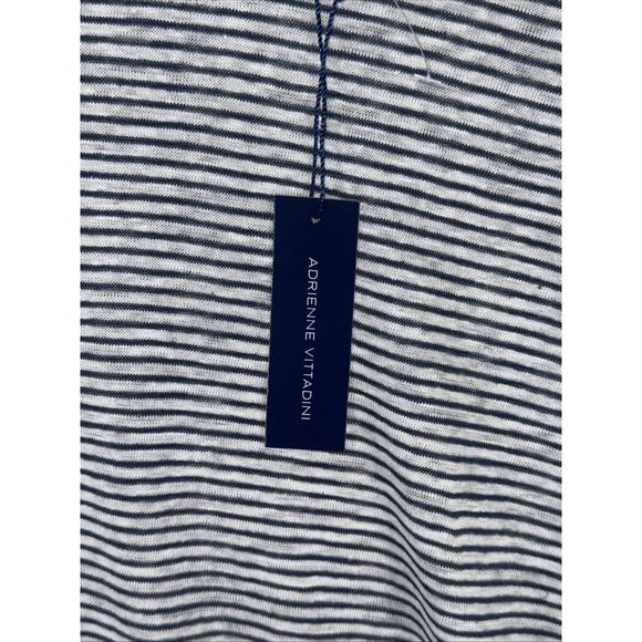 Adrienne Vittadini NWT 100% Linen Knit Blue Striped Lightweight Top/Shirt Sz 1X - Picture 3 of 6